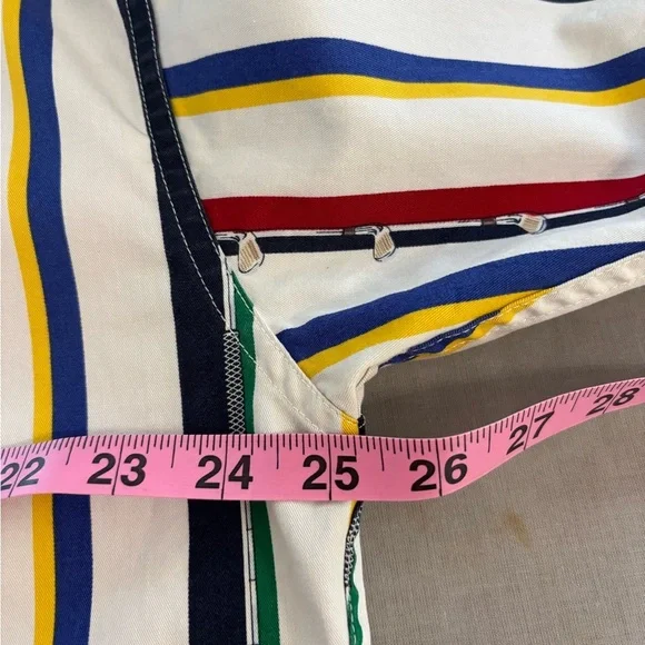 Vintage Chaps Ralph Lauren Novelty Golf club Striped print Men's Shirt Large - Picture 9 of 11